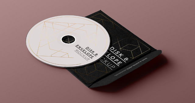 Download Psd CD Disk Sleeve Mock Up | Psd Mock Up Templates | Pixeden