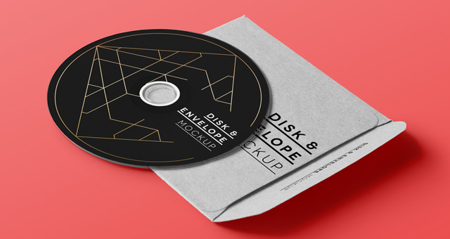 Download Psd CD Disk Sleeve Mock Up | Psd Mock Up Templates | Pixeden