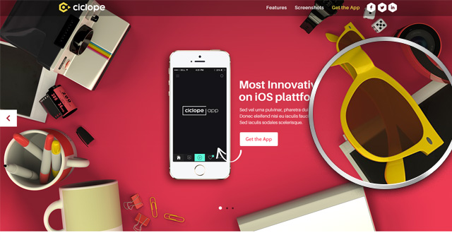 ciclope app psd landing page vol3 psd web templates pixeden app landing page psd