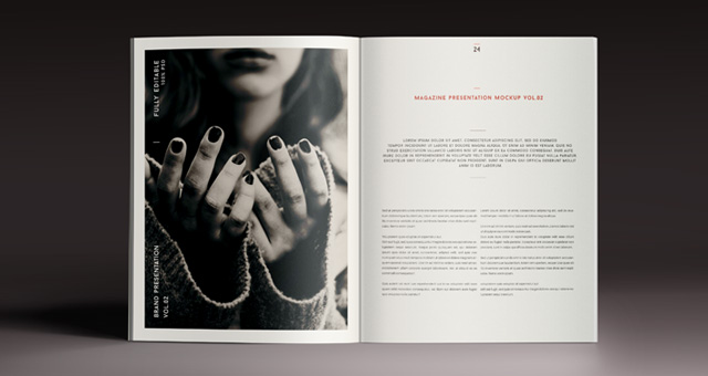 magazine psd mockup