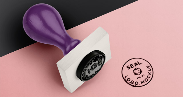Psd Wood Ink Stamp Seal Mockup | Psd Mock Up Templates | Pixeden