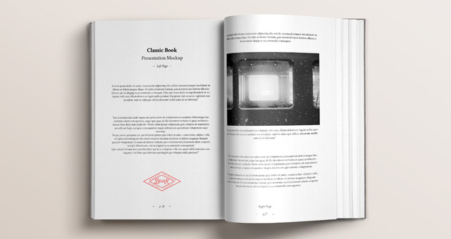 002 book brand presentation cove inner pages mockup psd