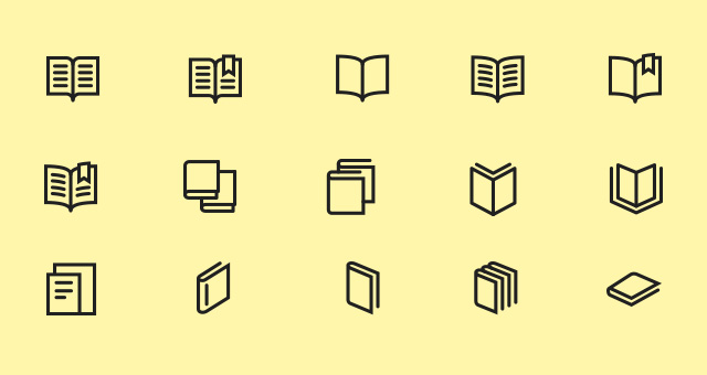 the icons set books and text media icons pixeden fill in resume templates