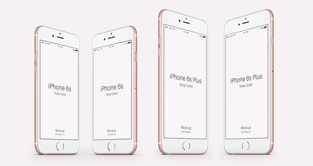 Iphone 6s Psd Rose Gold Mockup Psd Mock Up Templates Pixeden