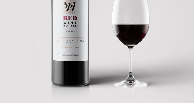 Download Psd Red Wine Bottle Mockup Psd Mock Up Templates Pixeden