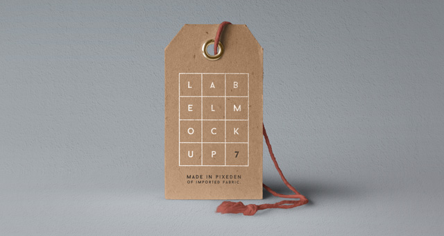 clothing tag mockup