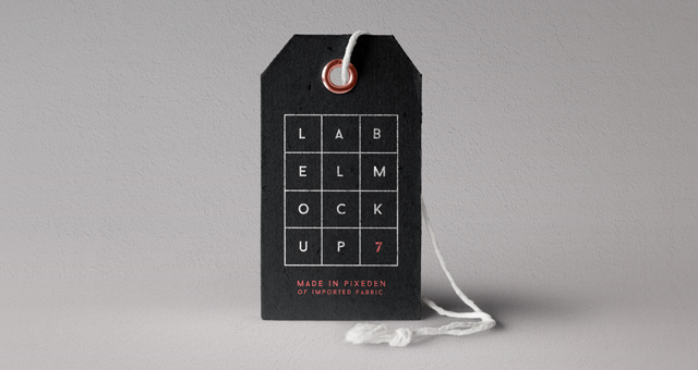 clothing tag mockup