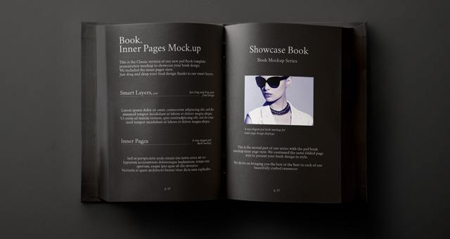 Psd Hardback Book Inner Mockup | Psd Mock Up Templates | Pixeden