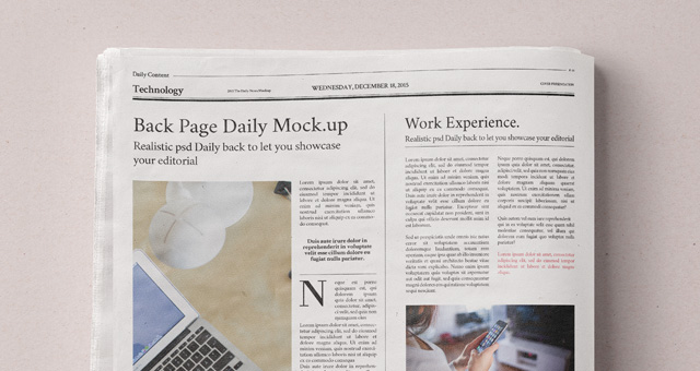 Download Daily Newspaper Psd Mockup Psd Mock Up Templates Pixeden