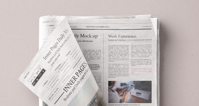 Download Daily Newspaper Psd Mockup Vol4 | Psd Mock Up Templates | Pixeden