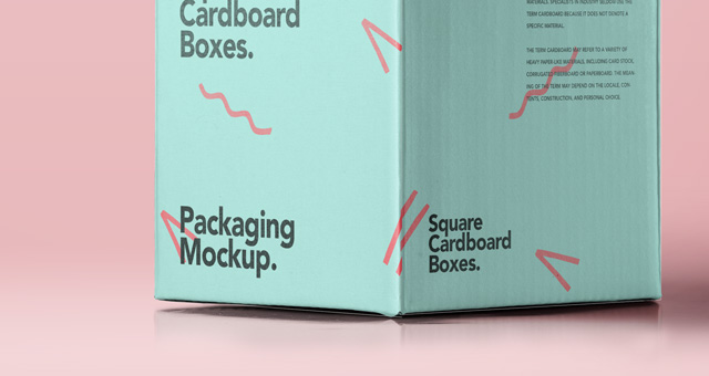 Download Square Psd Cardboard Box Mockup | Psd Mock Up Templates | Pixeden