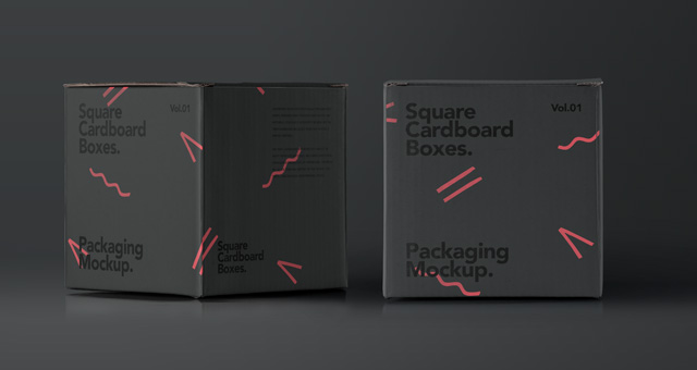 Download Square Psd Cardboard Box Mockup | Psd Mock Up Templates ...