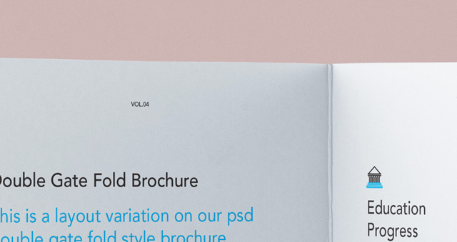 psd double gate fold brochure vol4 psd mock up templates pixeden