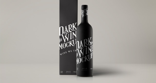 Download Psd Red Wine Dark Bottle Mockup | Psd Mock Up Templates ...