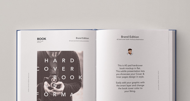 Download Psd A5 Hardcover Book Vol5 | Psd Mock Up Templates | Pixeden