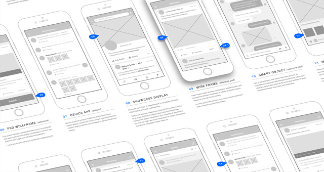 Download Psd Wireframe App Mockup vol3 | Psd Mock Up Templates | Pixeden