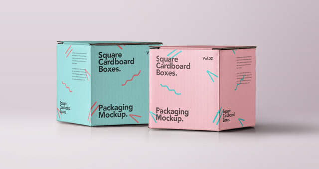 Download Square Psd Cardboard Box Mockup 2 | Psd Mock Up Templates ...