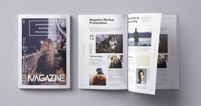 magazine mockup presentation vol9