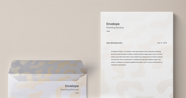 001 letter envelope paper us brand presentation stationery mockup psd