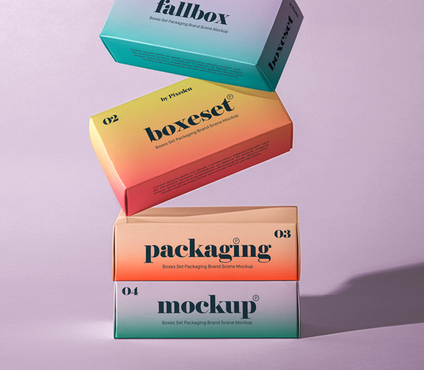 Boxes Psd Packaging Branding Mockup