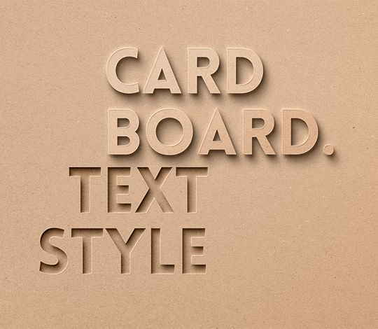 Card Board Psd Text Effect