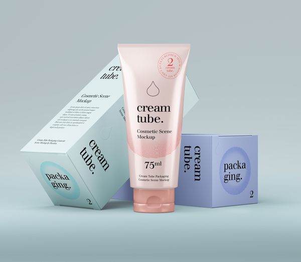 Cosmetic Psd Cream Tube Mockup Vol2 