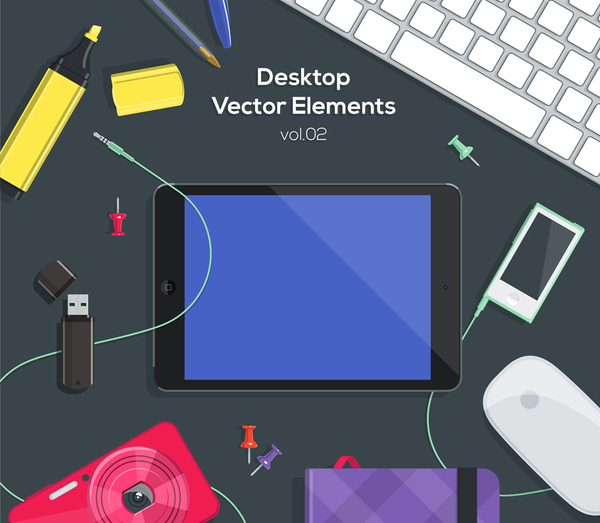 Desktop Flat Vector Objects Vol2