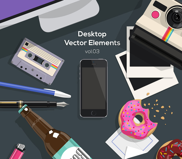 Desktop Flat Vector Objects Vol3