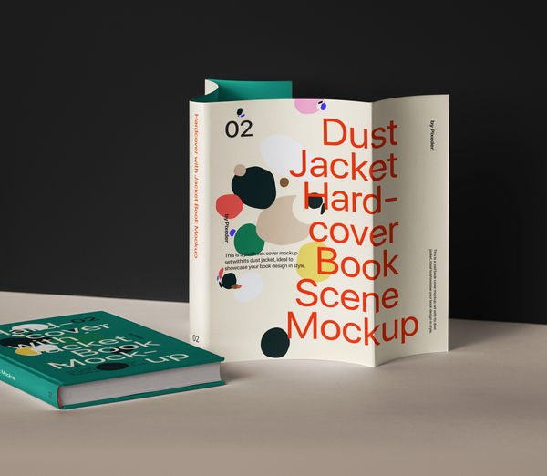 Dust Jacket Hardcover Psd Book Mockup