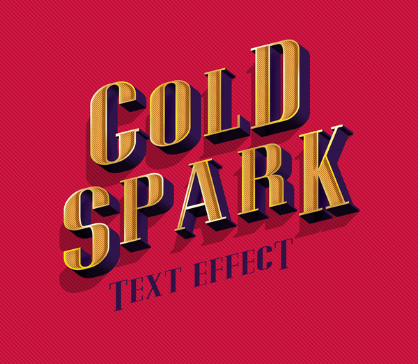 Gold Spark Psd Text Effect