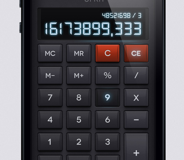 iOS Psd Calculator UI Kit