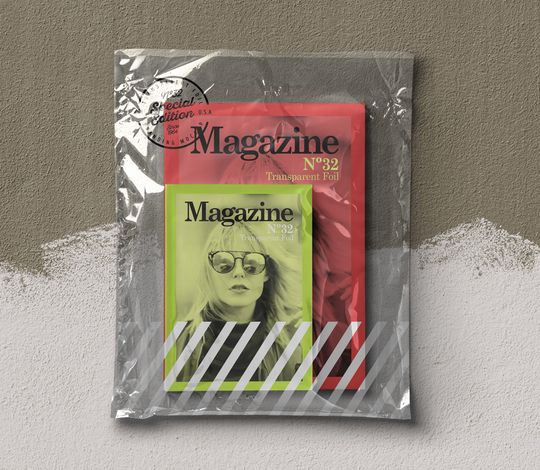 Magazine Transparent Foil Mockup