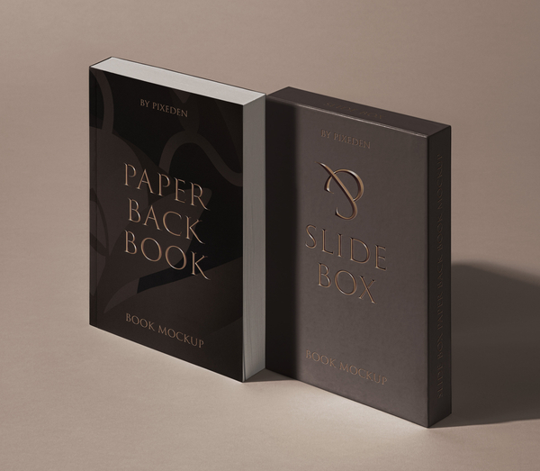 Paperback Psd Book Box Mockup