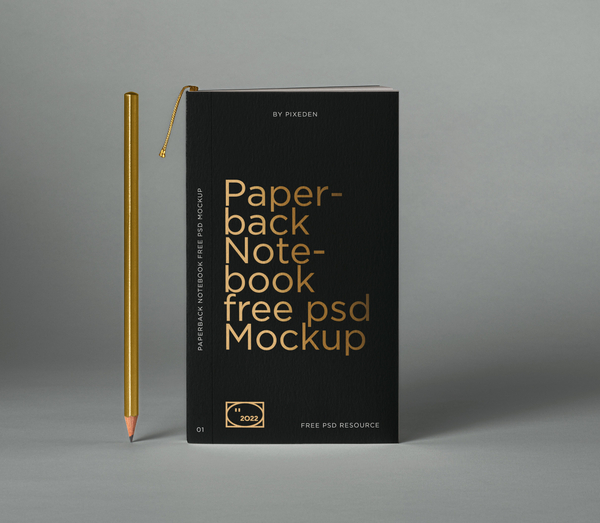 Paperback Psd Notebook Mockup