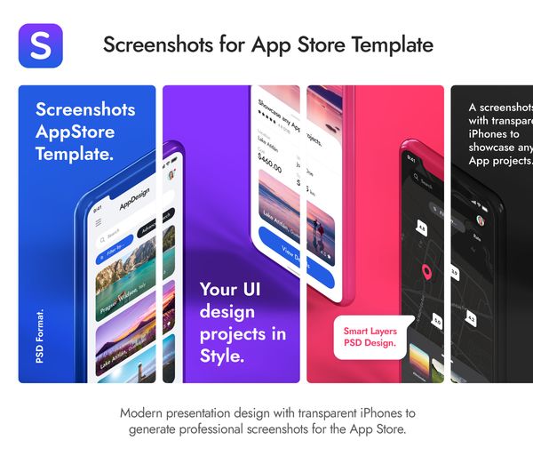 Psd App Store Screenshot Template