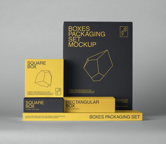Psd Boxes Packaging Pack Mockup 3