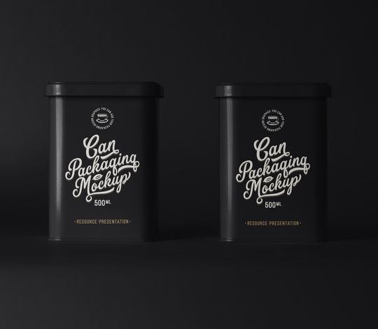 Psd Can Tin Packaging Mockup