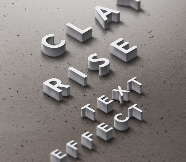 Psd Clay Rise Text Effect