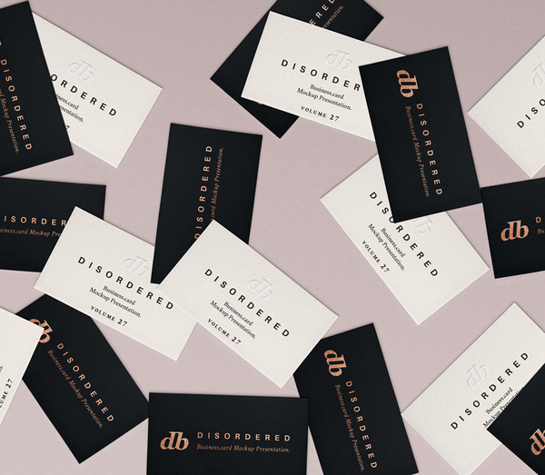 Psd Disordered Business Card Mock-Up