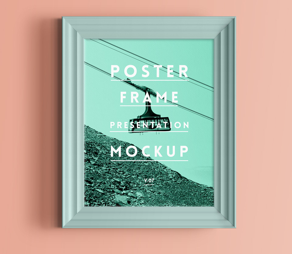 Psd Poster Frame Mockup Vol7