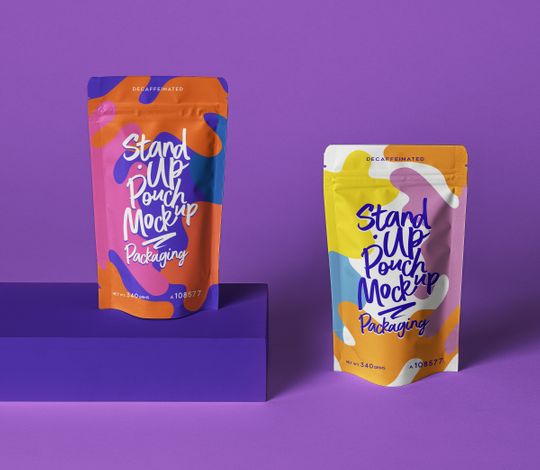 Psd Stand-Up Pouch Packaging Mockup