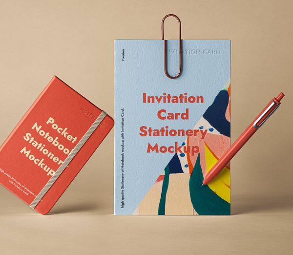 Stationery Psd Pocket Notebook Mockup