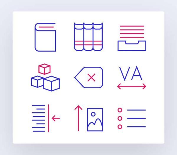 The Icons Set :: Books and Text