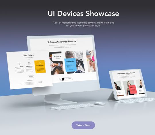 UI Devices Showcase Presentation Mockup