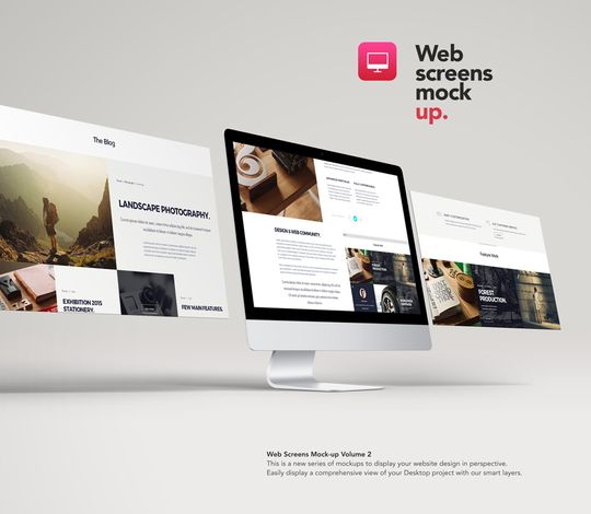 Web Screens Mock Up Vol2