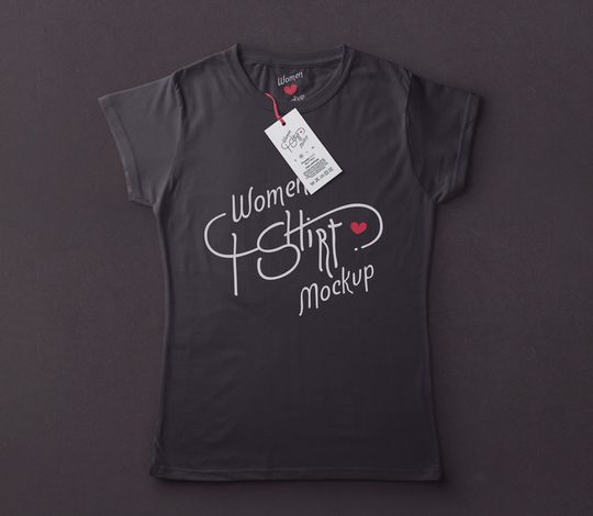 Woman Psd Marl T-shirt Mockup